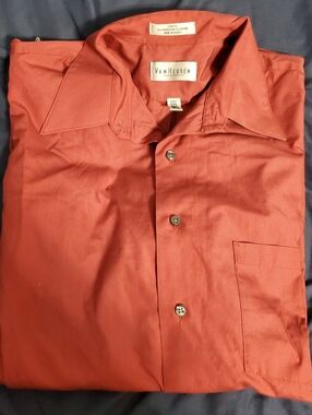 Van Heusen Rust Red Button-Up Shirt